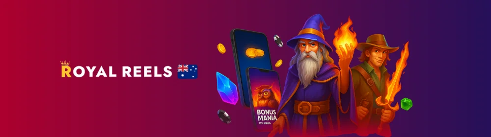 Royal Reels casino banner for Australian players